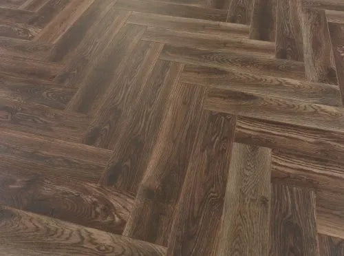 12mm AC5 block herringbone laminate flooring for homes with porcelain wall and floor tiles