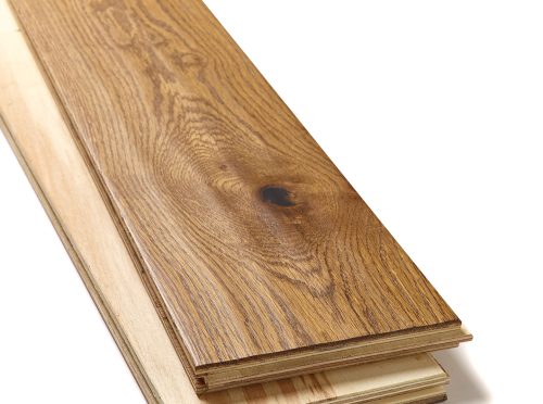 Golden Handscraped Lacquered Engineered Wood Flooring