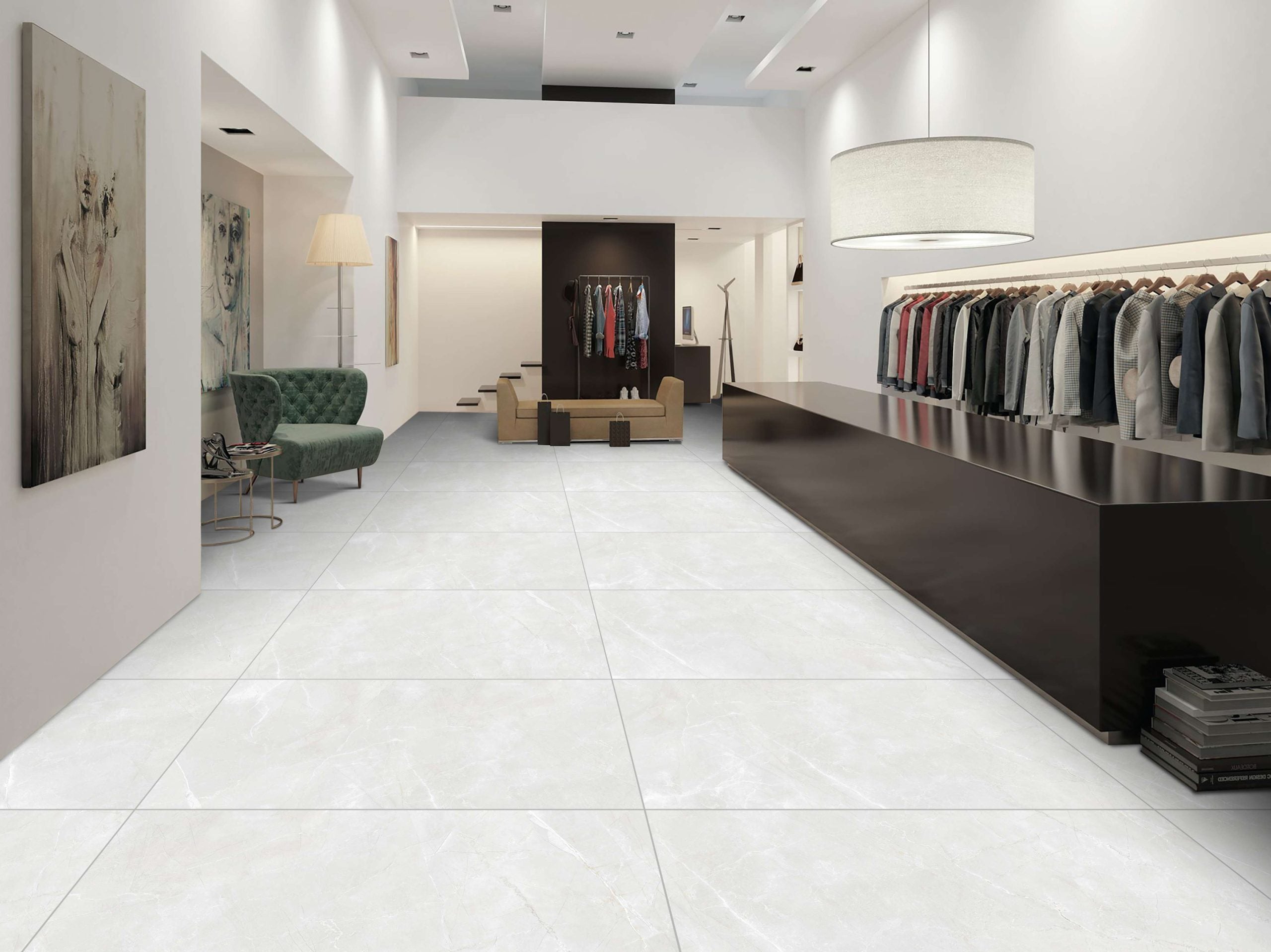 Dappled grey carving- Matt finish rectified tile