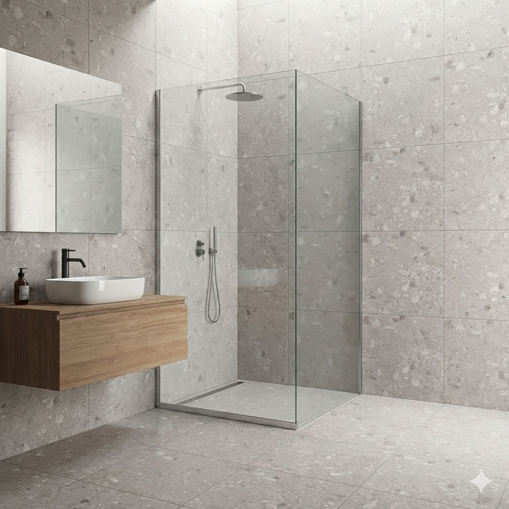 Fleck Gris Polished Porcelain Floor Tiles