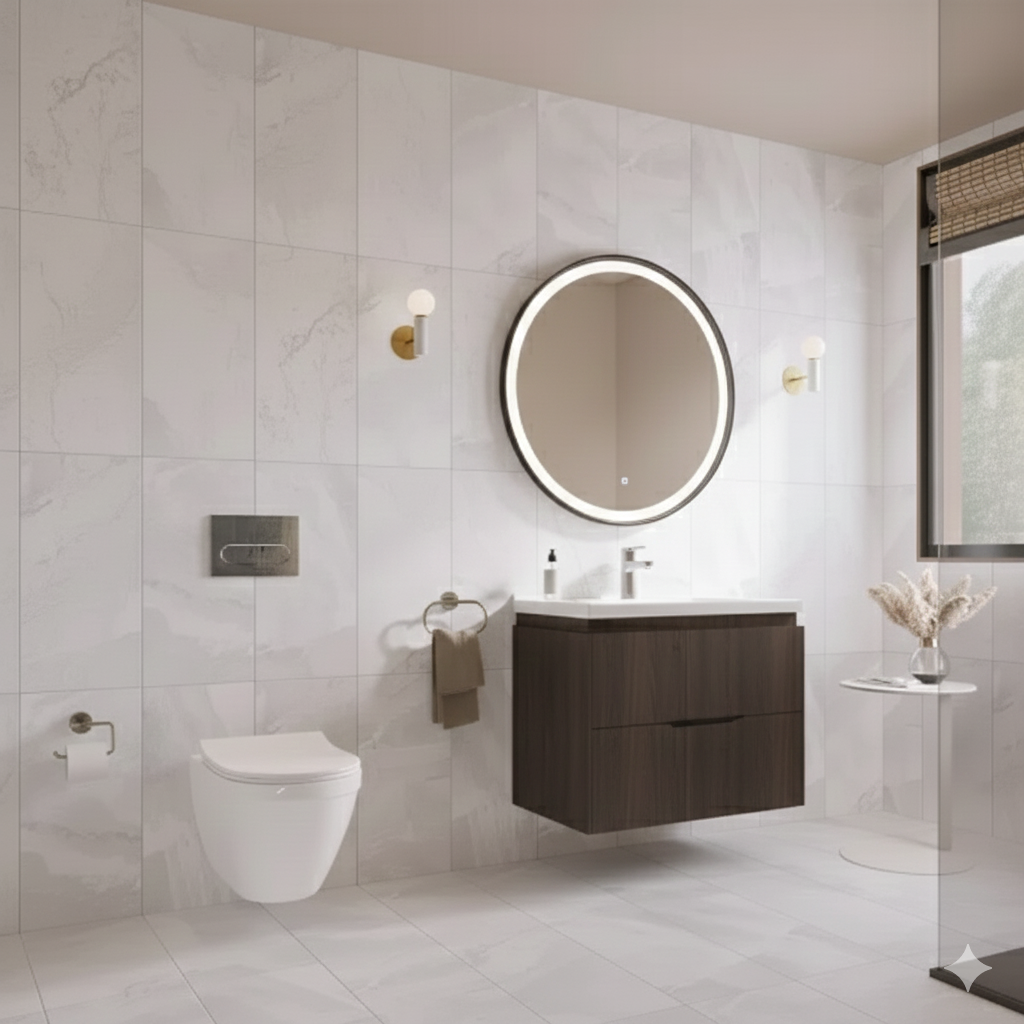 Antiqua Off White Porcelain Stone Effect Tiles