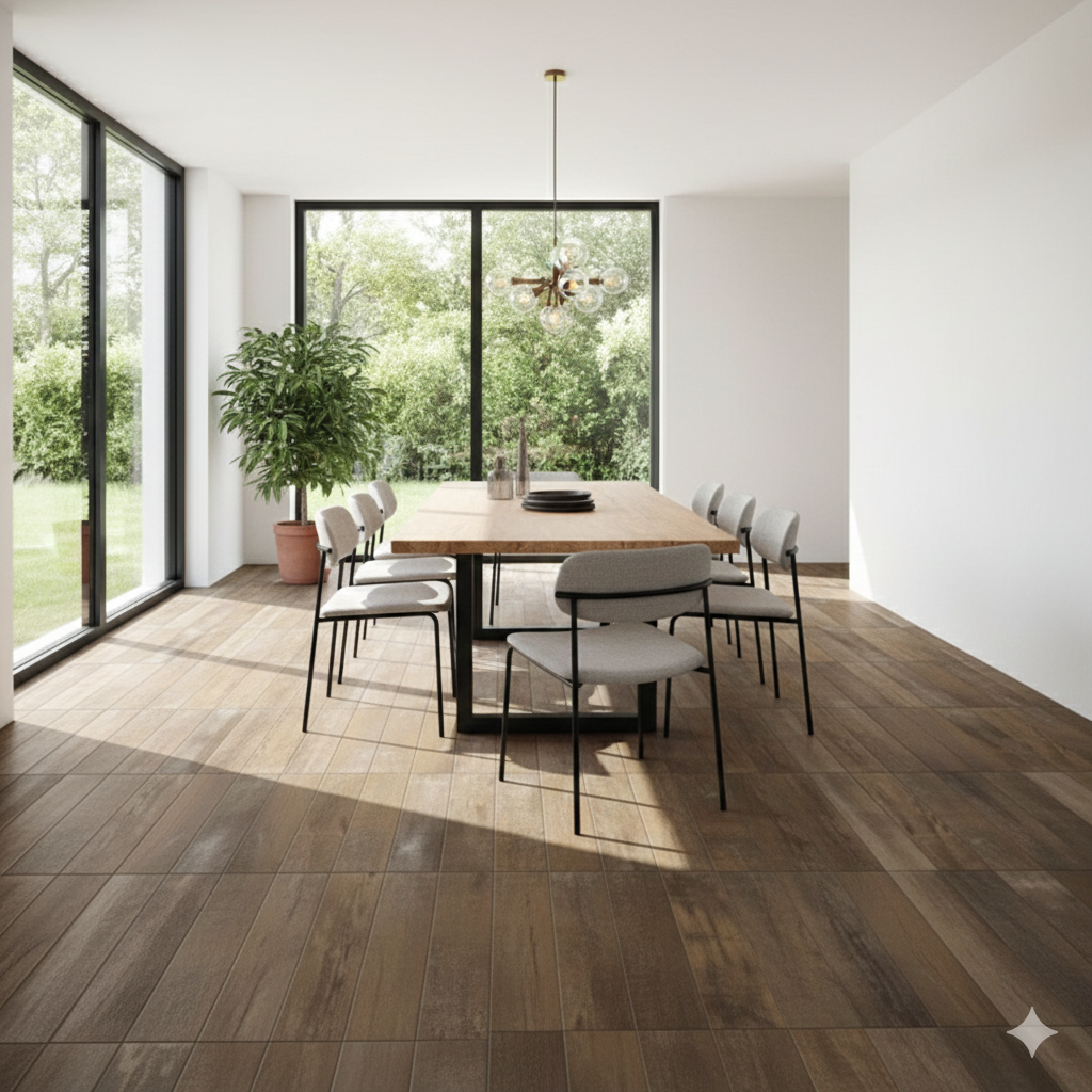 Vintage Rustic Brown Porcelain Wood Tiles