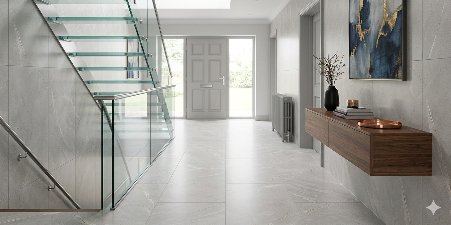 Altair Bianco White Marble Effect Tiles