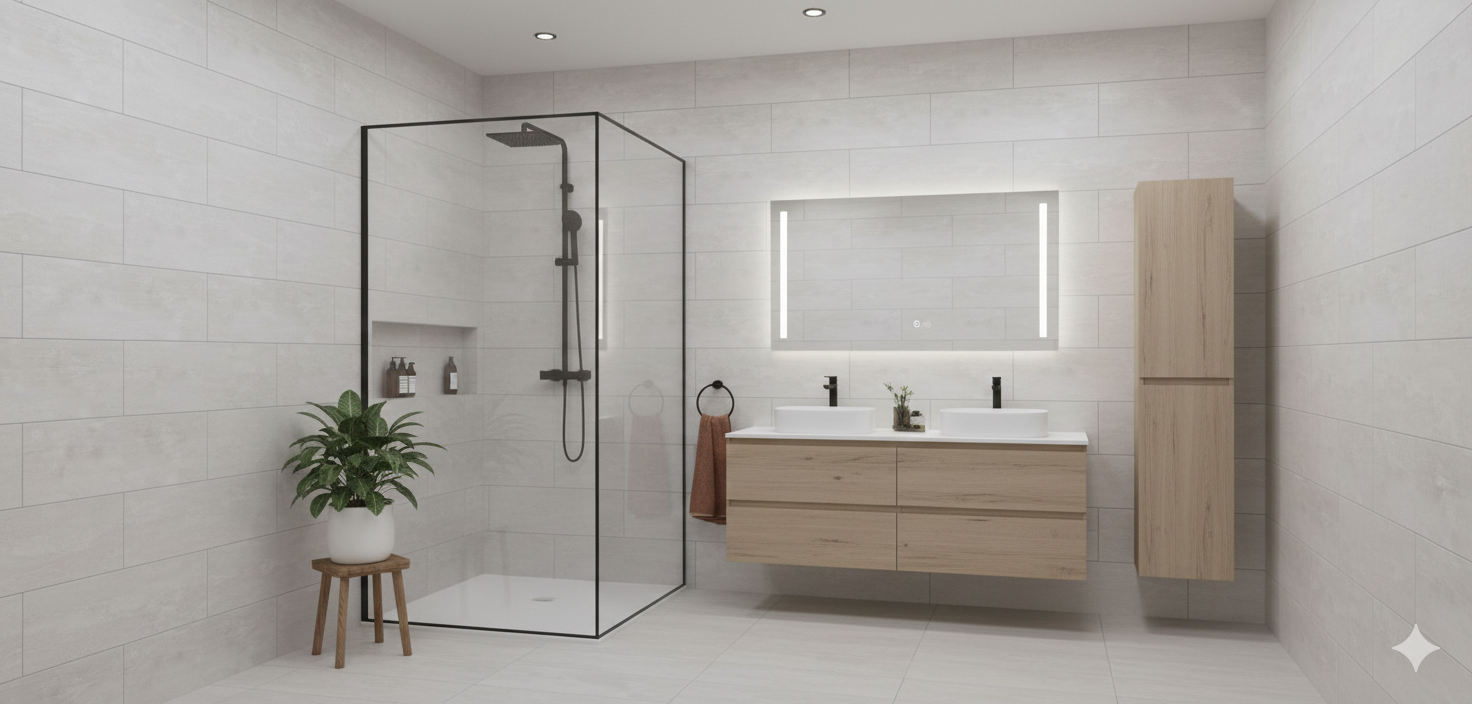 Salerno Light Grey Marble Effect Porcelain Tiles