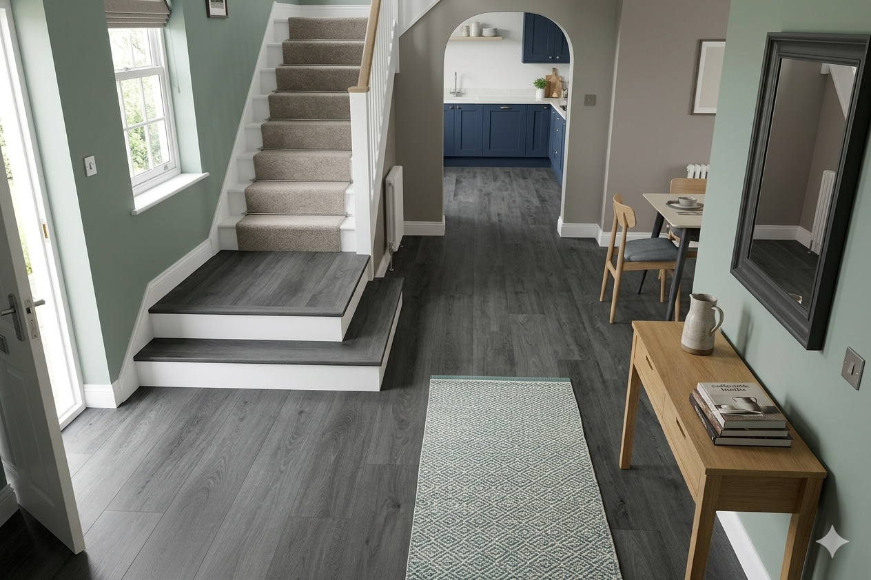 Midnight Grey Premium Click Vinyl SPC Underfloor Heating Flooring
