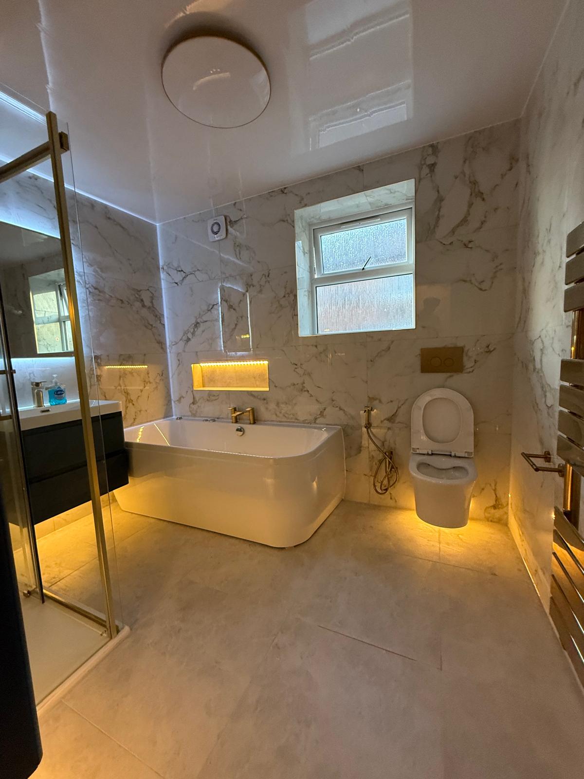 Carpecia Gold Glossy Marble Effect Porcelain Tiles