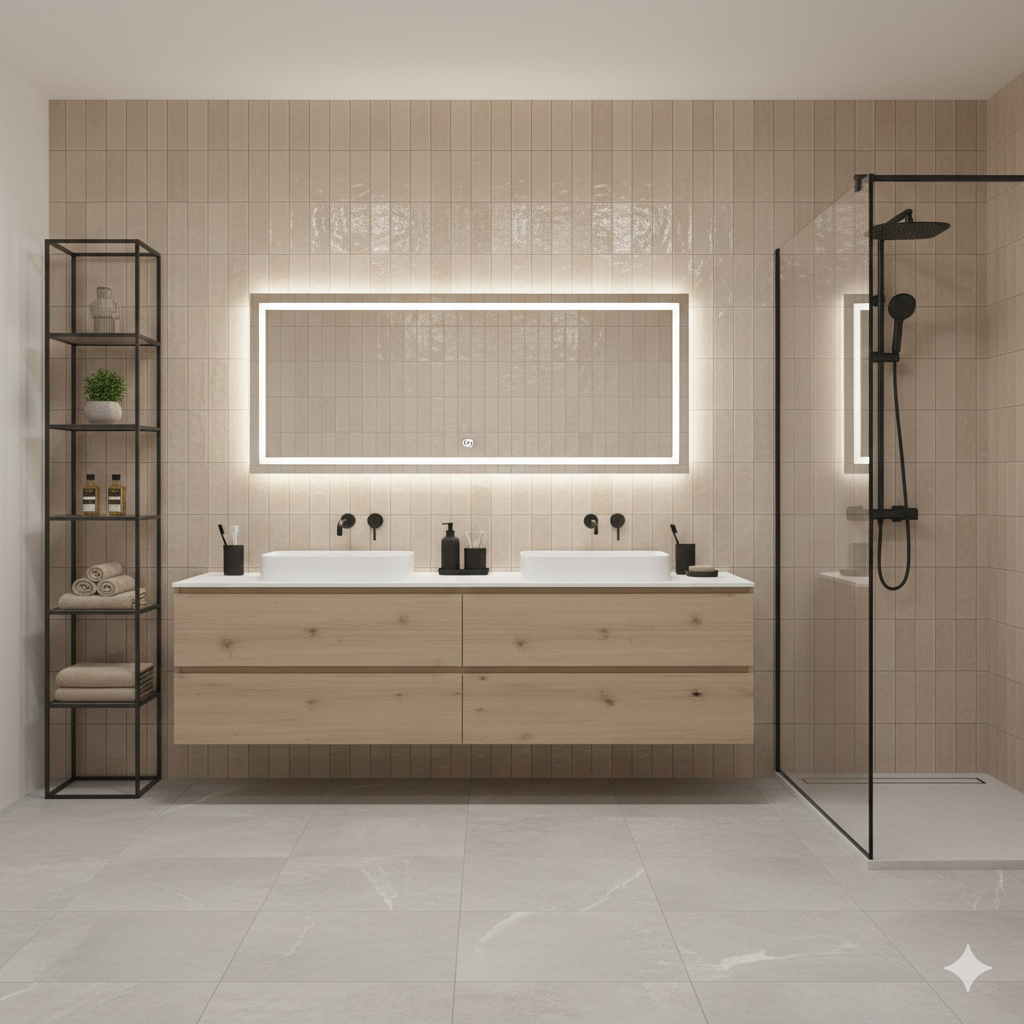 Beige gloss bumpy porcelain wall and floor tiles with elegant textured finish