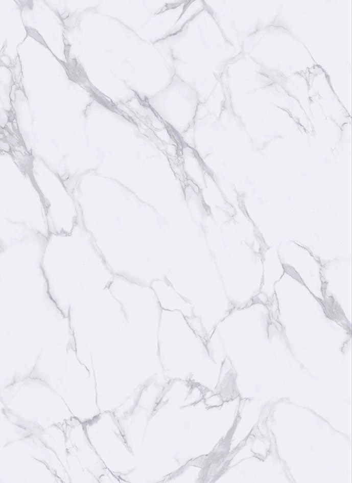 Carrara White Marble 7.0mm LVT SPC Flooring in large tile format for modern luxury interiors