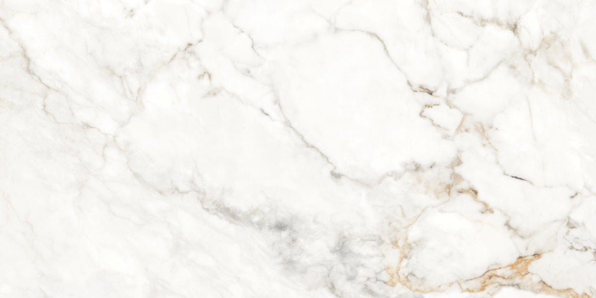Elegant porcelain wall and floor tiles with marble effect for open-plan living areas