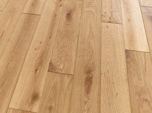 Engineered oak wood flooring with brushed oil finish and tongue and groove joints, flooring online