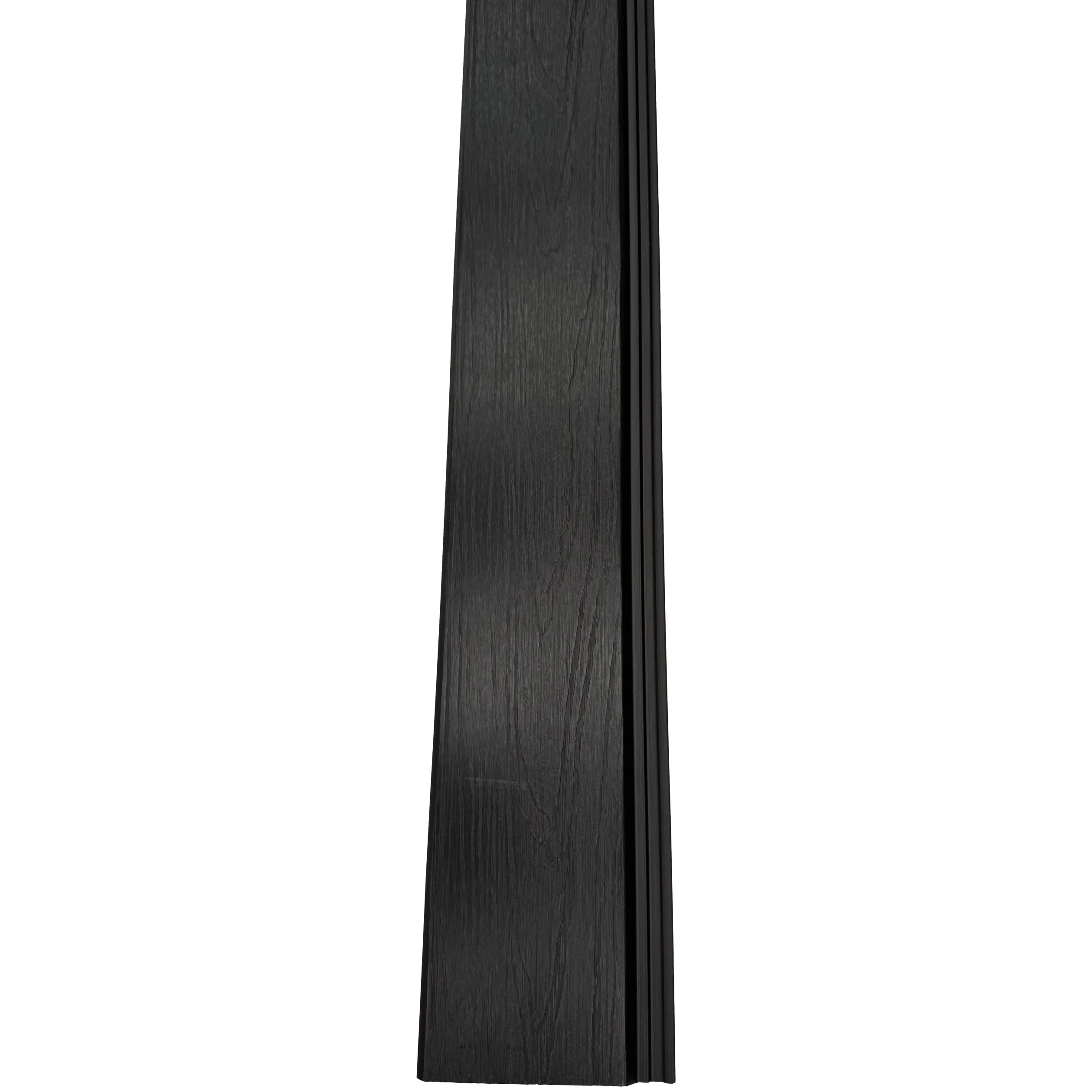 Exterior Wall Cladding blackwood outdoor panels, eco-friendly composite cladding with seamless flush wall finish.