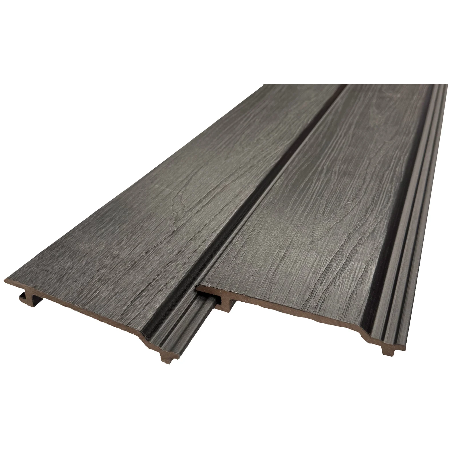 Exterior Wall Cladding with sleek blue-grey panels, easy-to-install for balconies, gardens, or feature walls