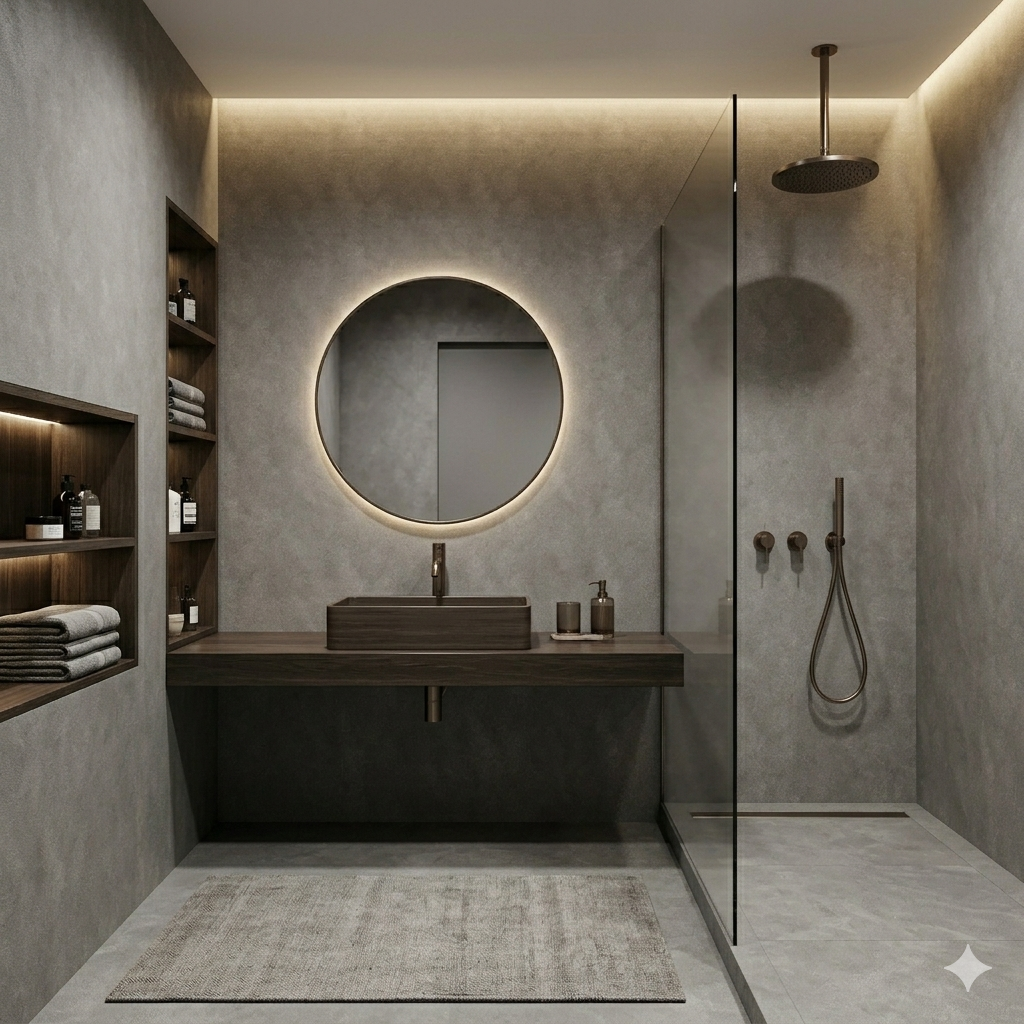 Fusion Grey stone effect Porcelain wall and floor tiles with matt finish for contemporary interiors