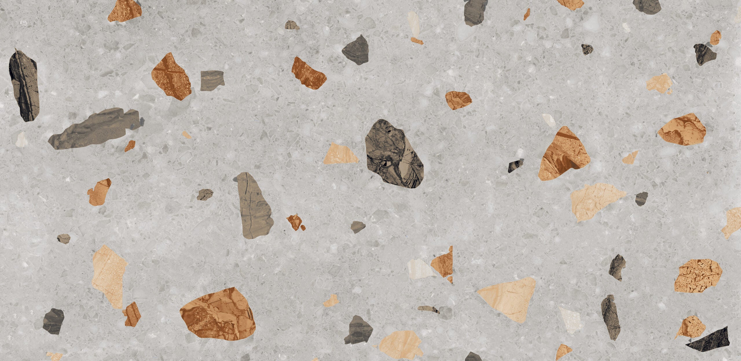 Grey stone Porcelain wall and floor tiles with glossy large format finish.
