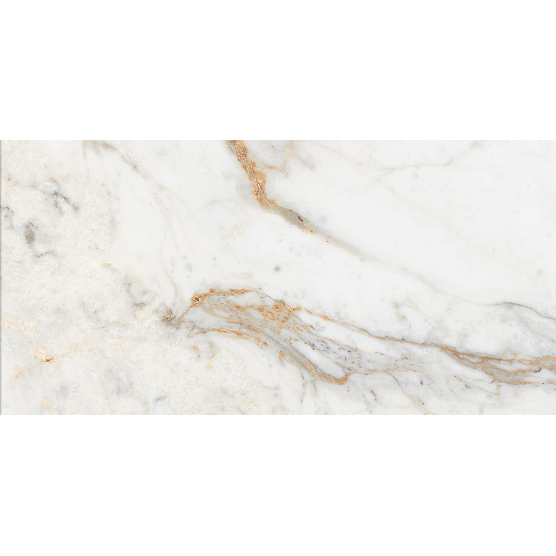 High gloss Porcelain Wall And Floor Tiles in gold and white marble design