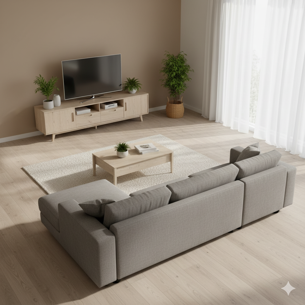 High Quality Laminate Flooring with click lock system, Vortex Almeria oak laminate for easy installation.