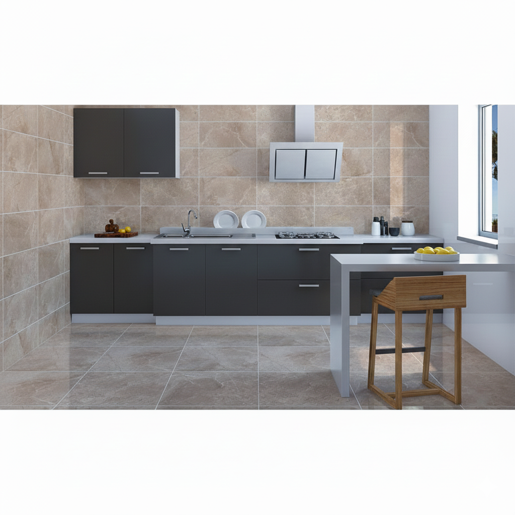 Jerico Brown Polished Porcelain Wall And Floor Tiles with rich warm tones