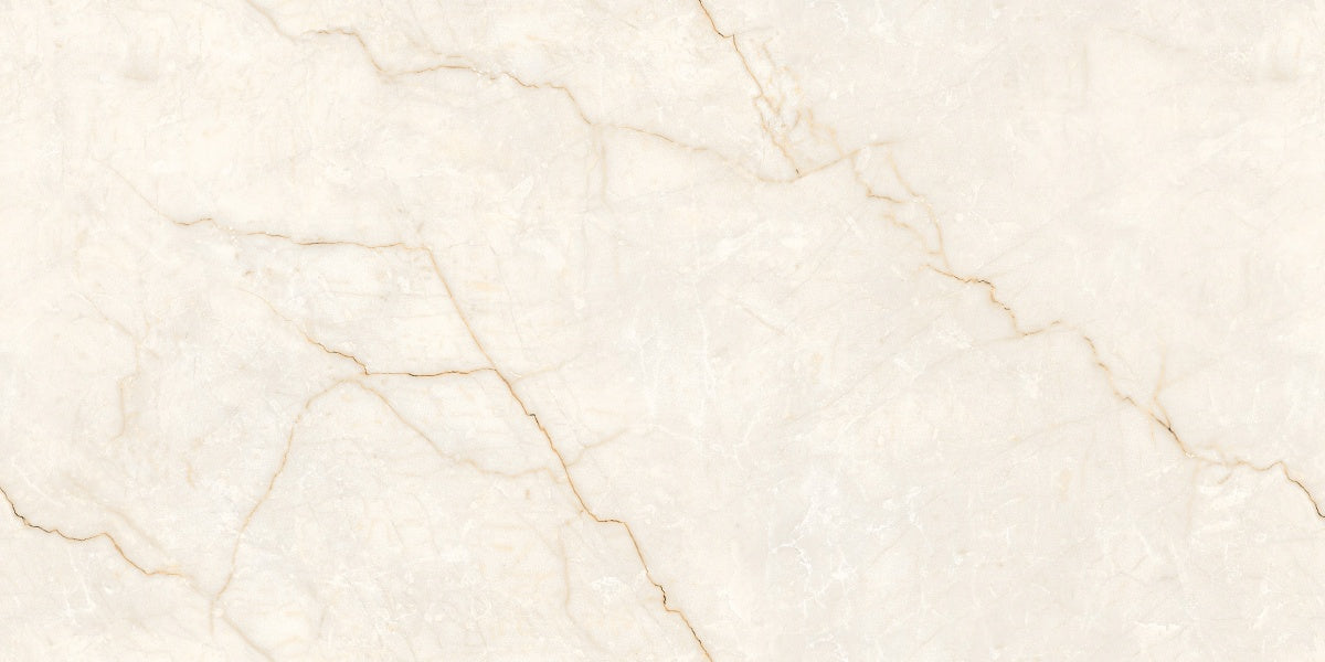 Large format porcelain wall and floor tiles with white marble finish for luxury spaces.
