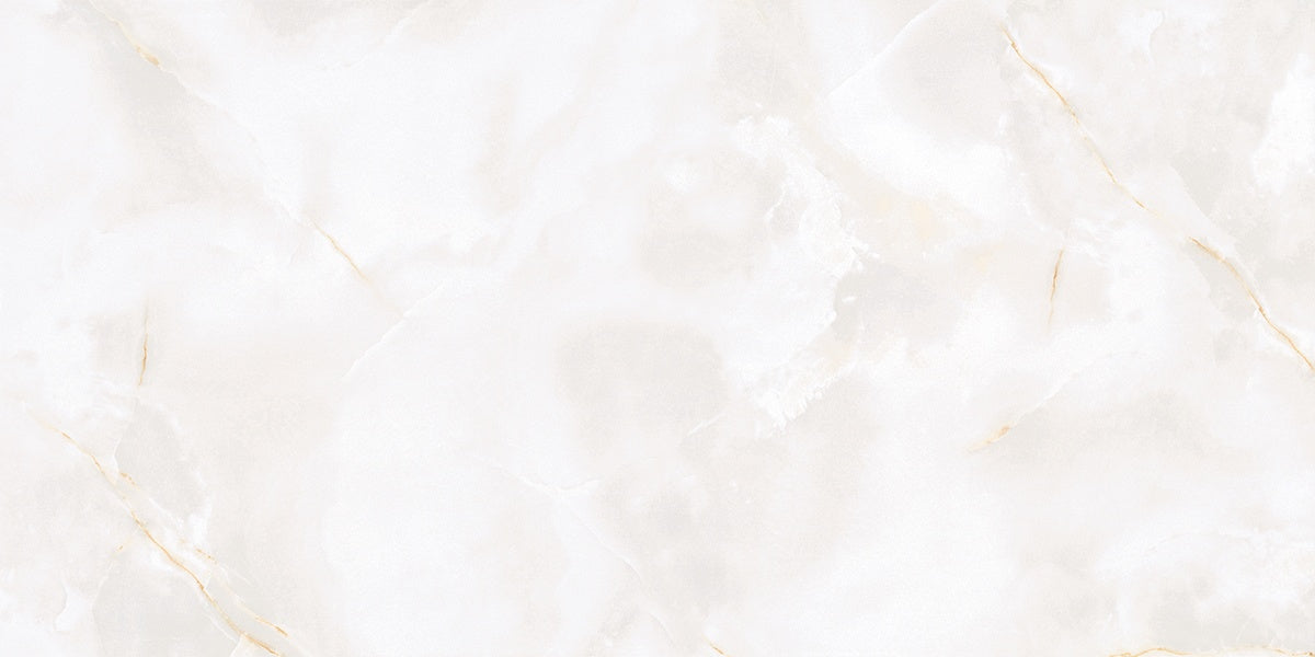 Large format white marble porcelain wall and floor tiles for modern kitchens and bathrooms.