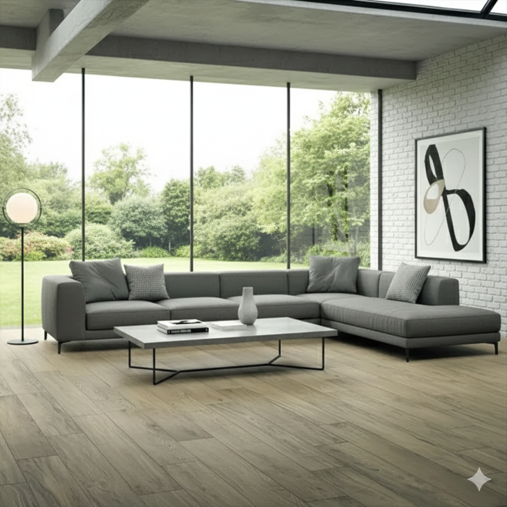 Letavole 4 Noce Wood Effect Brown Floor Tiles with matte finish for elegant walls and floors.