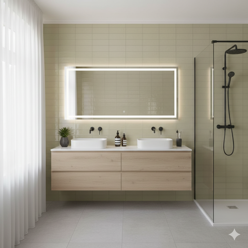 Luxury green porcelain wall and floor tiles with high gloss surface