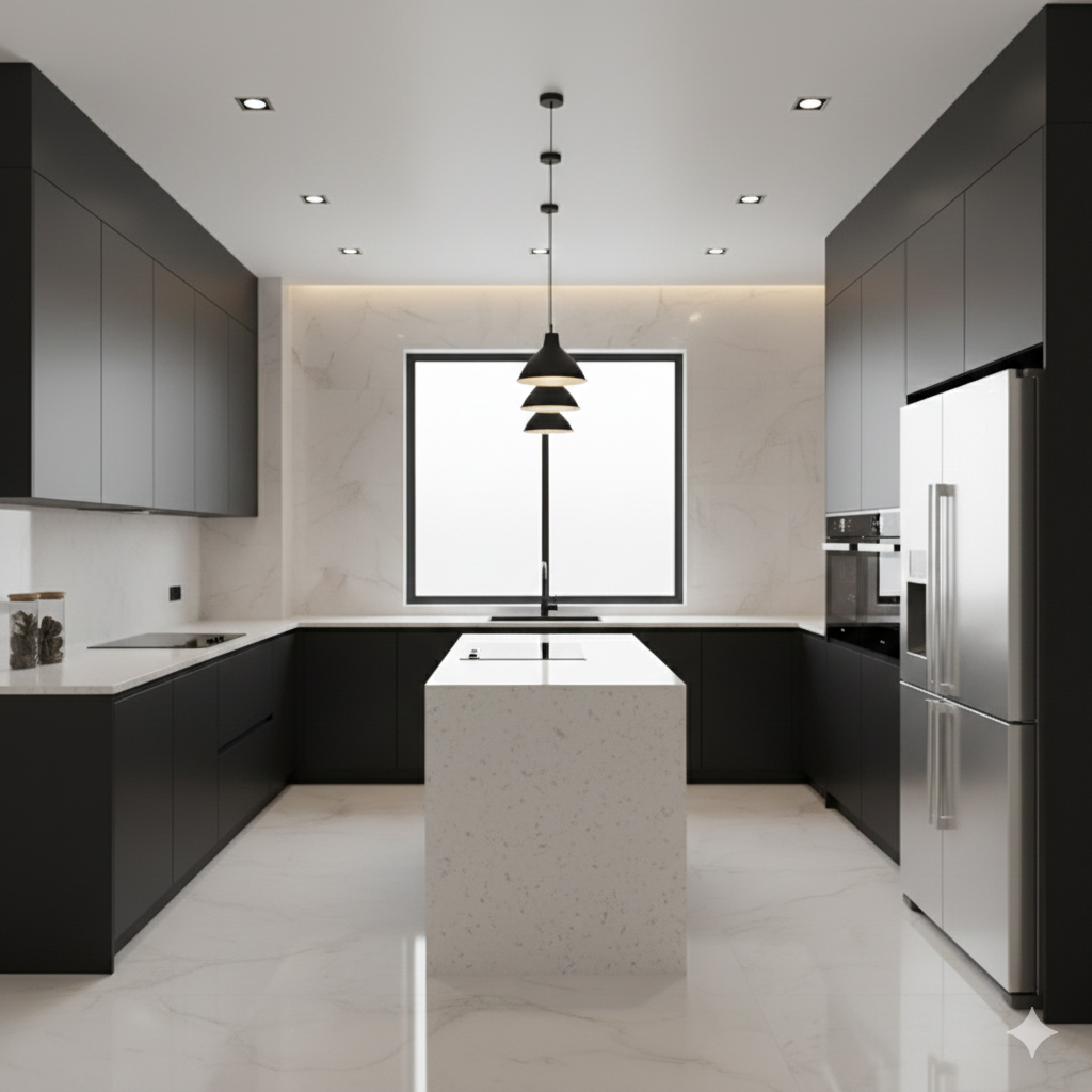 Luxury Oni White Marble Effect Porcelain Wall And Floor Tiles with reflective polished surface for modern interiors.