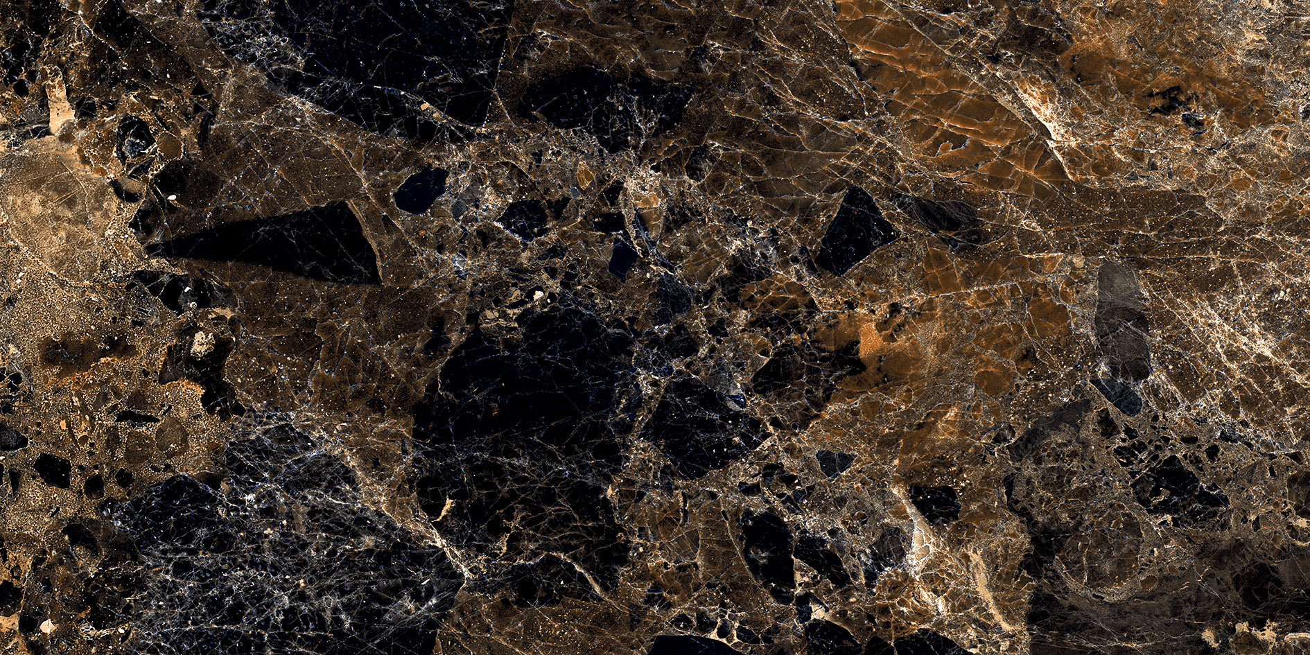 Magic gold: Gold and black marble effect polished rectified tile