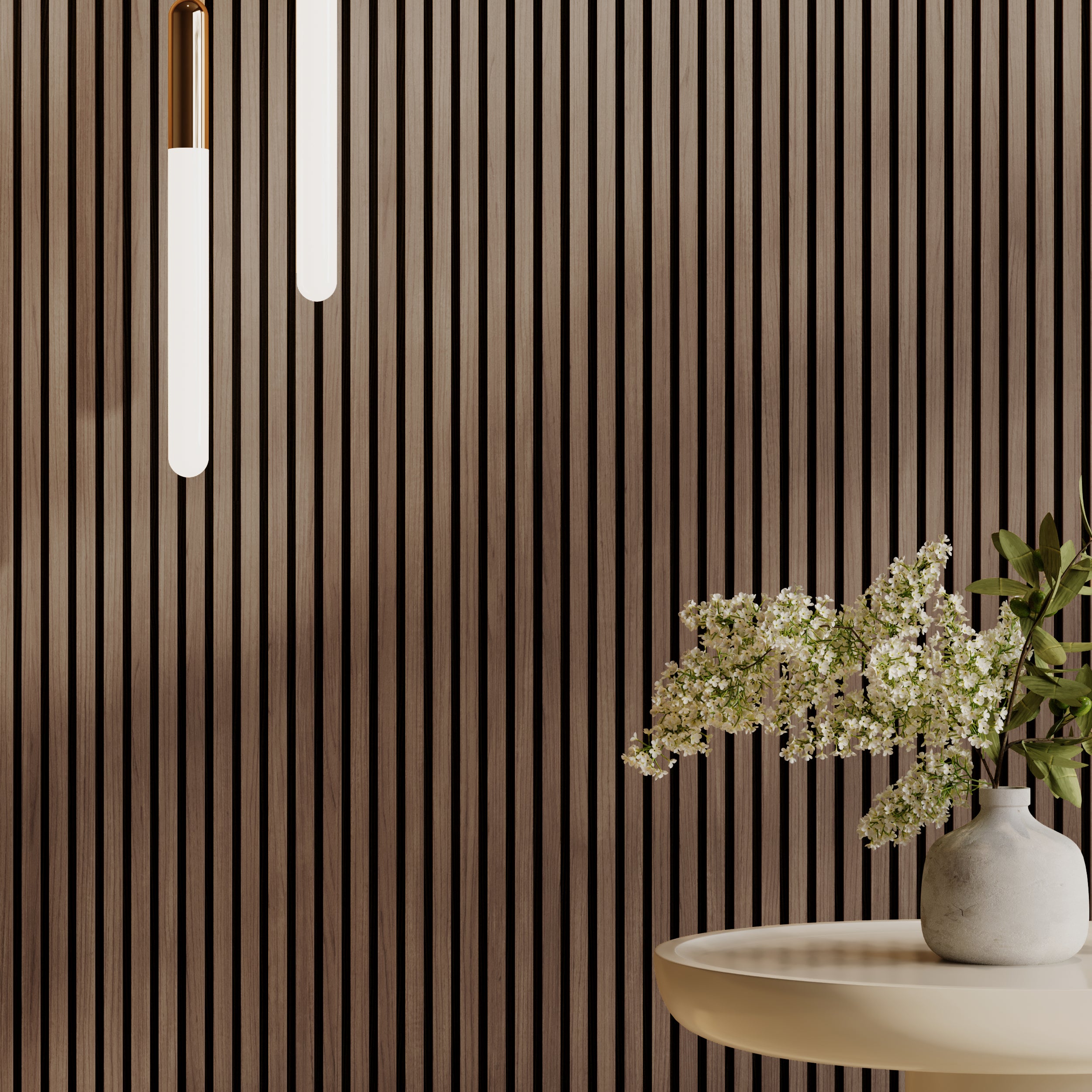 Sleek Maple Oak wood soundproof panels, fire-retardant premium acoustic wall panels for home and office.