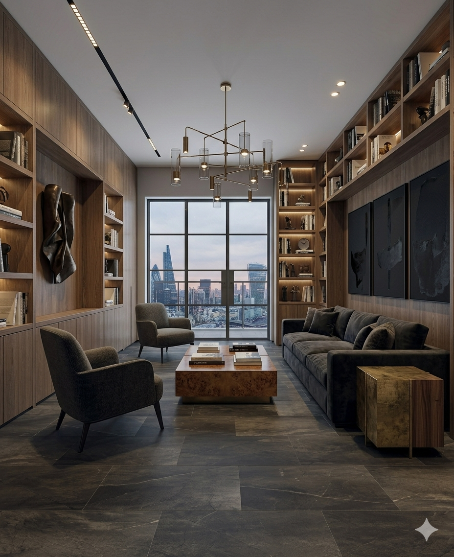Midnight Black Slate LVT SPC Flooring with realistic slate effect and pre-grouted premium design