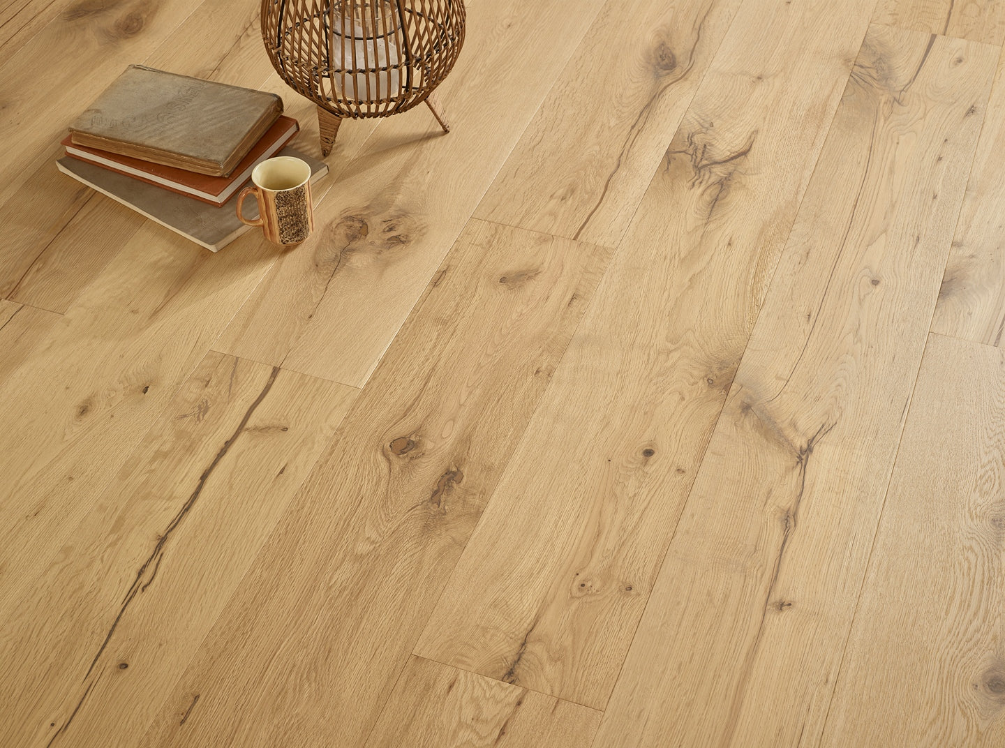 Natural brushed and invisible oiled engineered oak flooring with click-lock installation and Porcelain Wall And Floor Tiles