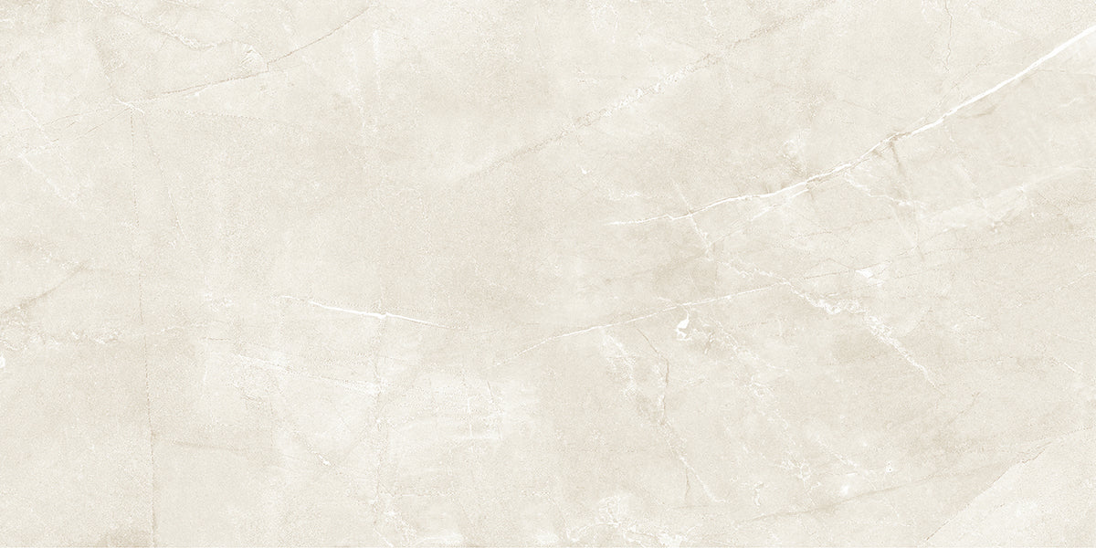 Hampton Cream Polished Stone Effect Porcelain Tiles