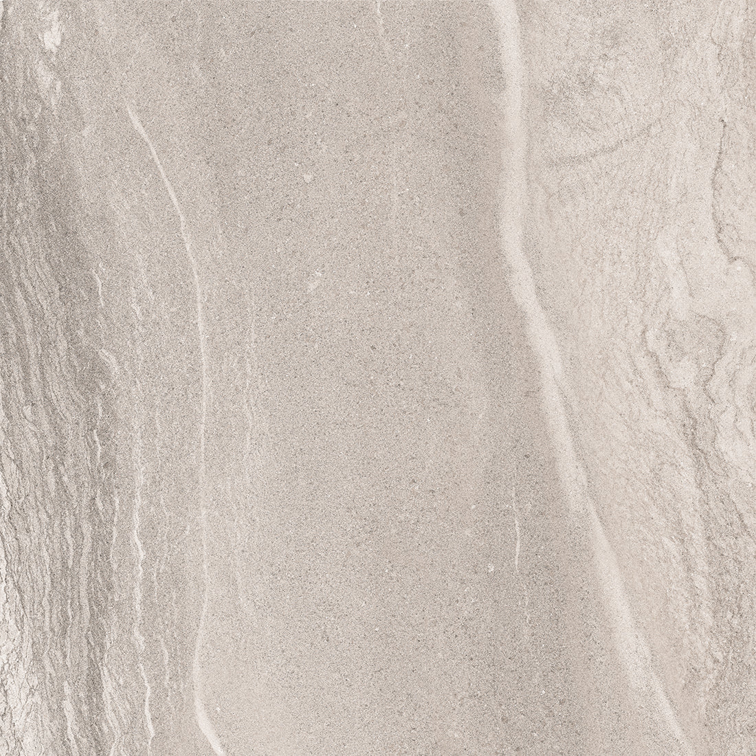 Pearl grey ceramic wall and floor tiles with matte surface and contemporary design.