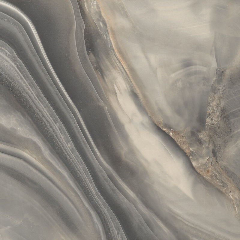 Elegant Pearly Onyx polished tiles with natural onyx effect, suitable for modern bathrooms and hallways.