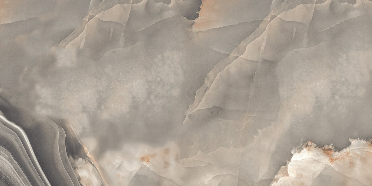 Porcelain Wall And Floor Tiles scratch-resistant Pearl Onyx polished marble tiles compatible with underfloor heating.