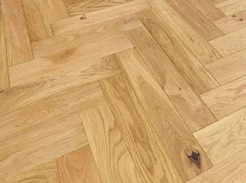 Premium engineered wood flooring with brushed oak grain and protective oiled finish.
