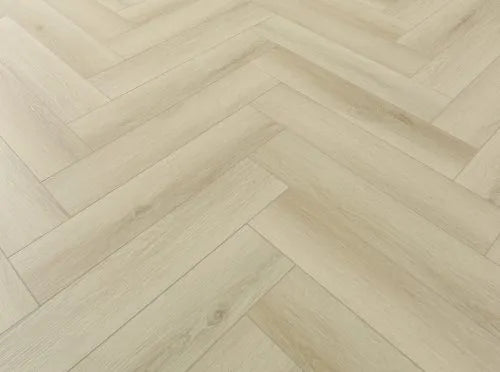 High-quality Rigid Core vinyl herringbone flooring with 610x126mm planks, scratch-resistant and impact-proof.
