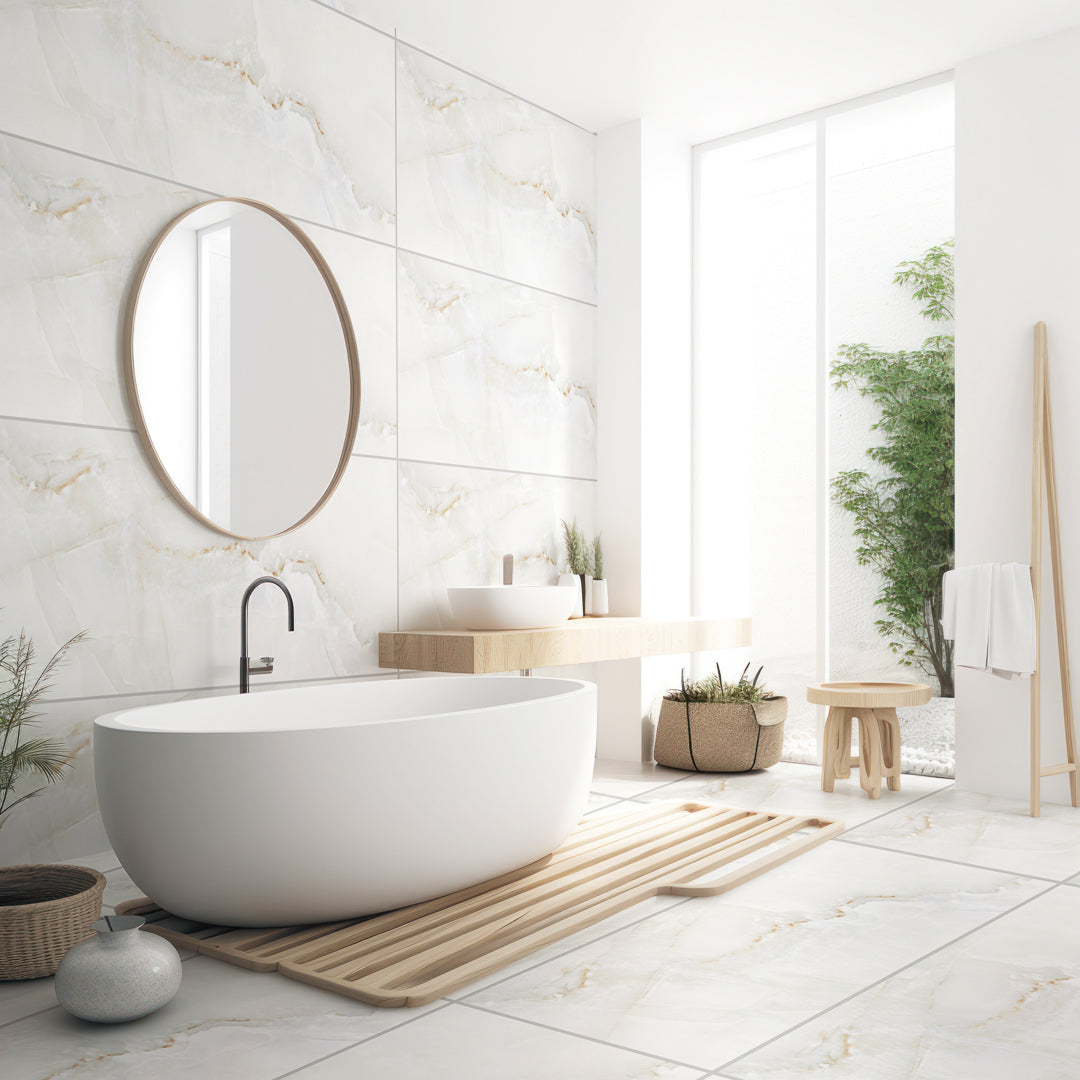 Anti sky-like cloudy design porcelain wall tiles for modern and serene interiors.