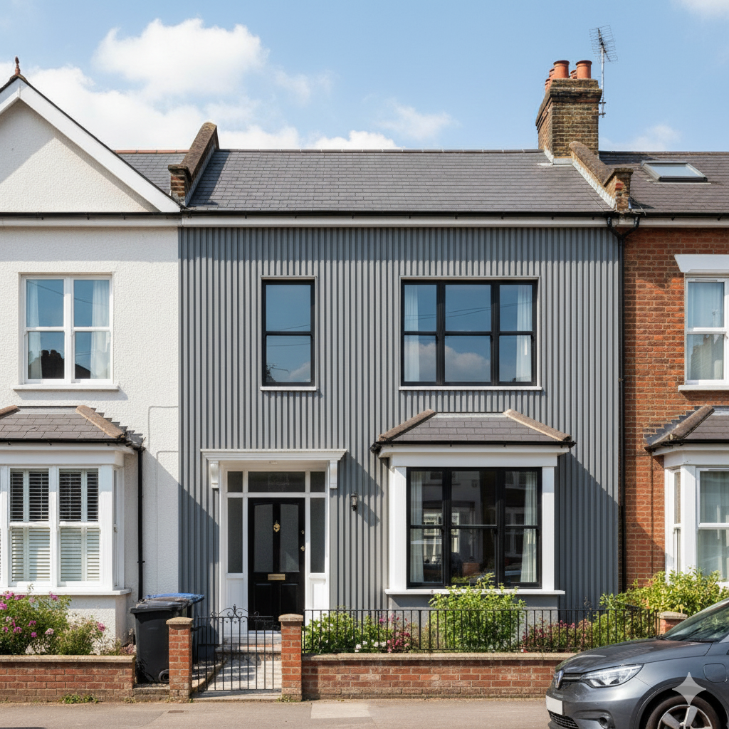 Blue Grey Outdoor Cladding