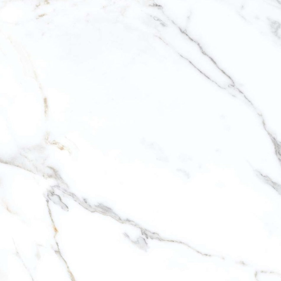 White gloss Porcelain Wall And Floor Tiles with subtle grey veins