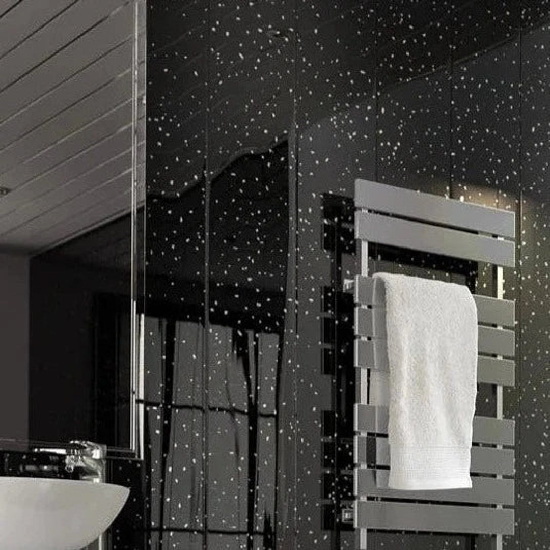 Black Sparkle PVC Wall Panels