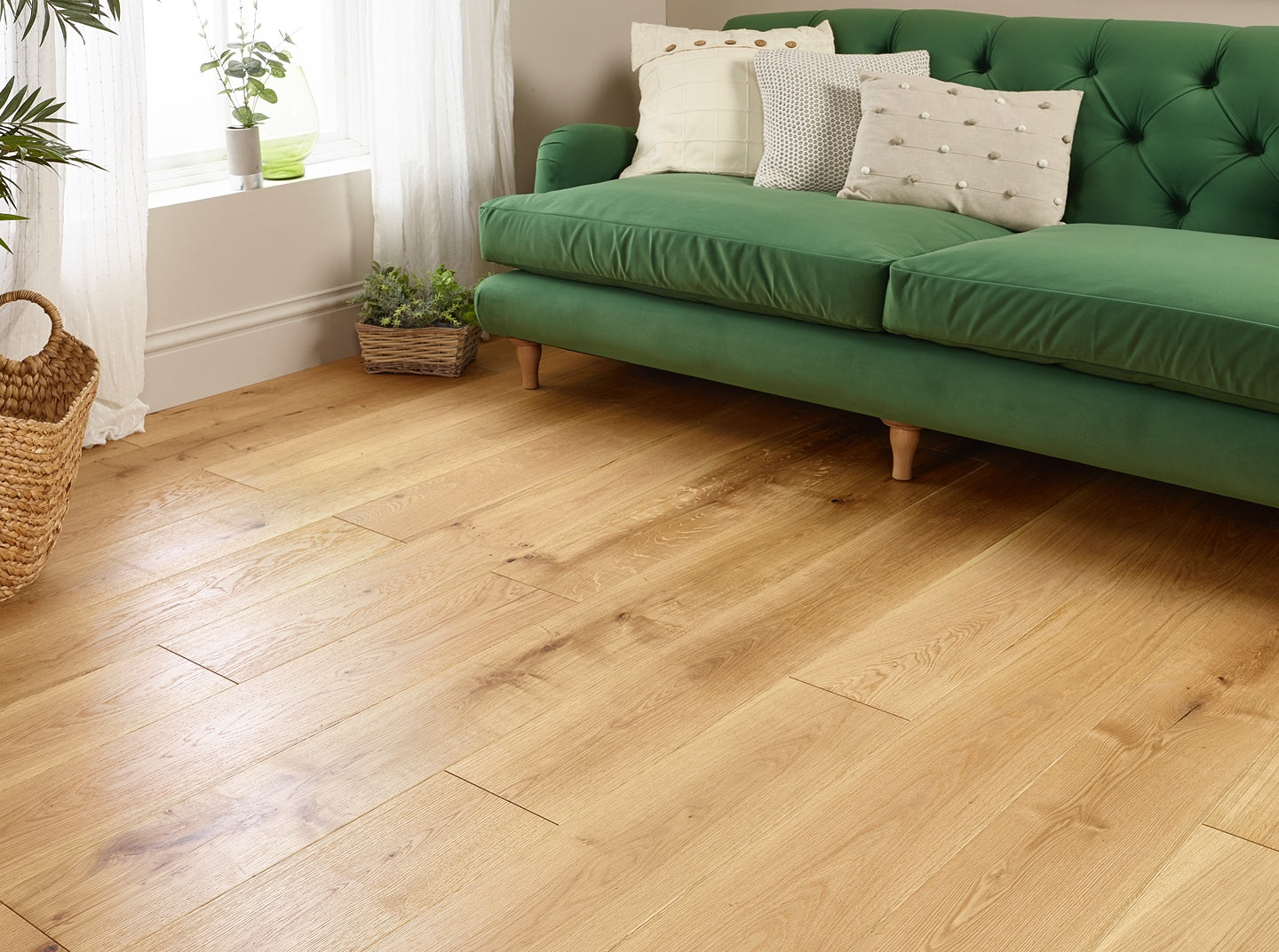 Natural Brushed & Oiled Oak Engineered Flooring