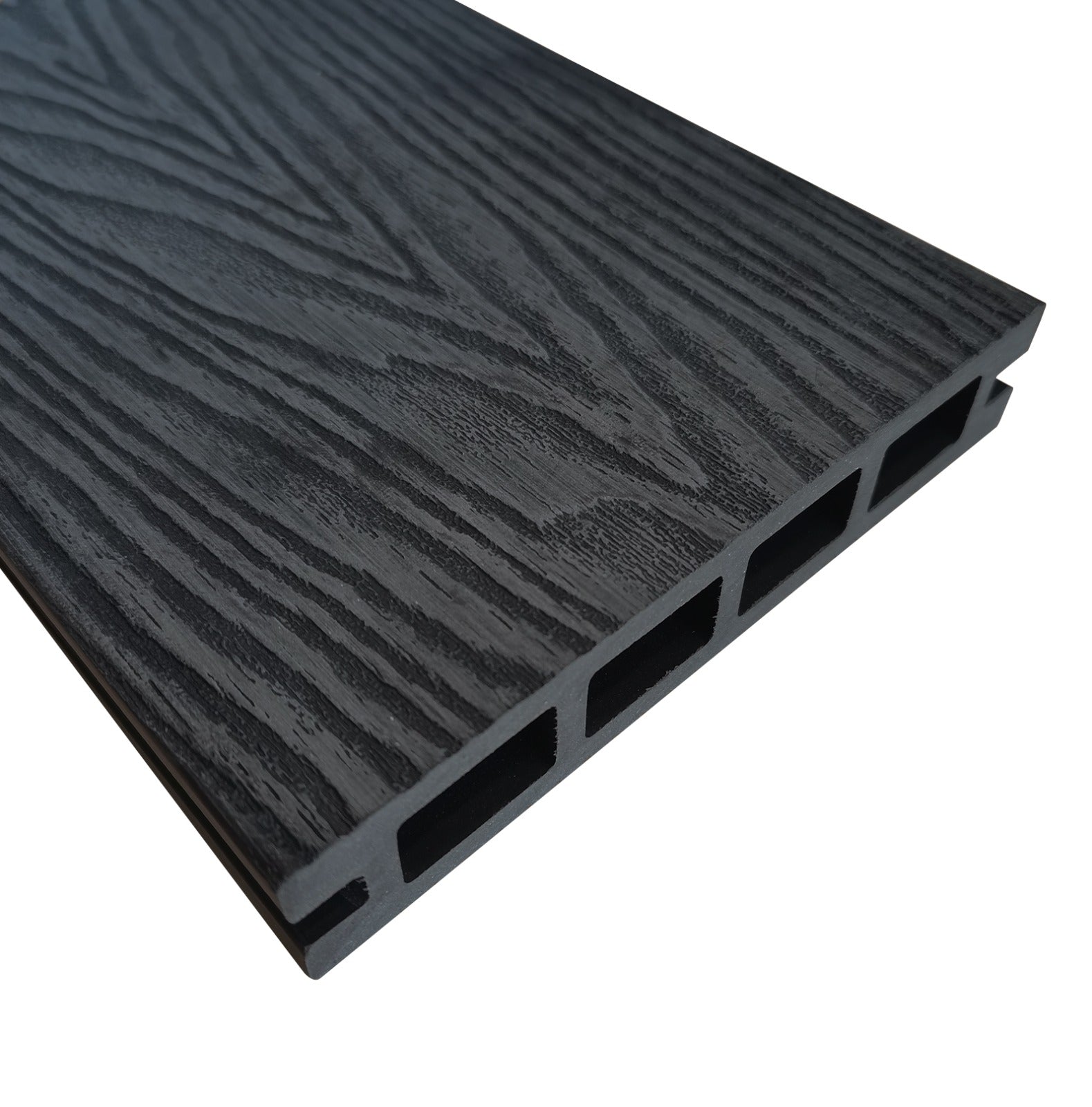 Close look of Charcoal Outdoor Decking for flooring.