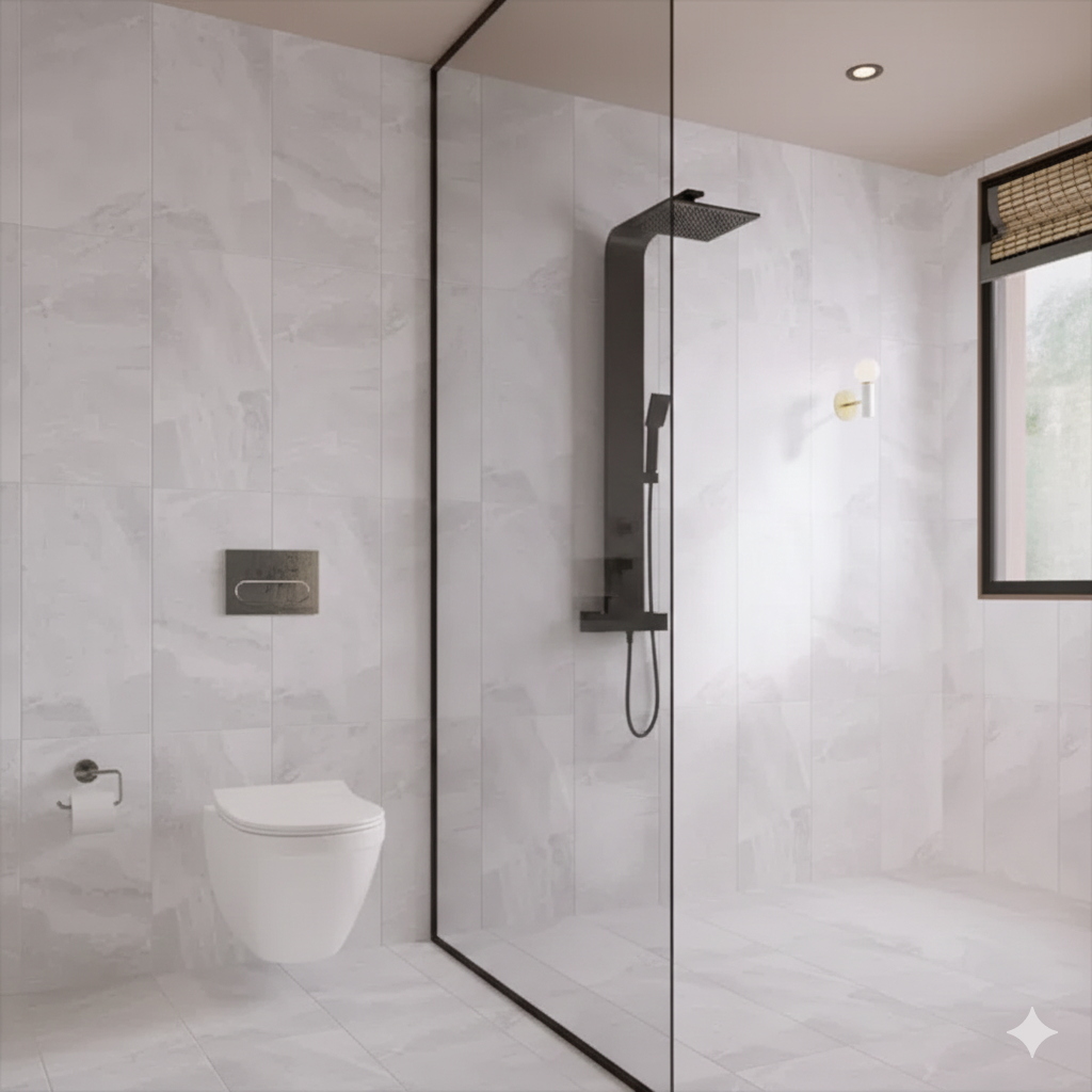 Antiqua Off White Porcelain Stone Effect Tiles
