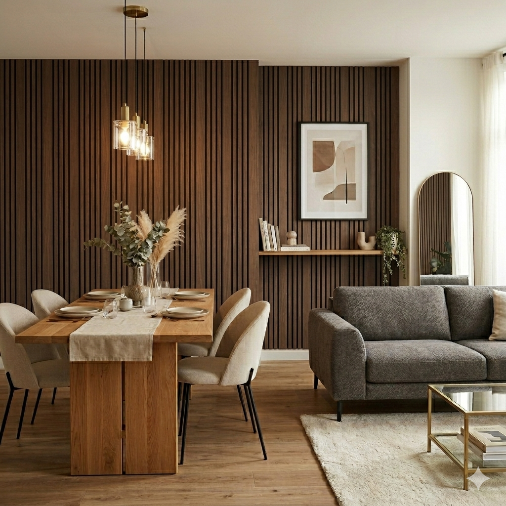 Walnut JK Sound Absorbing Acoustic Wall Panel