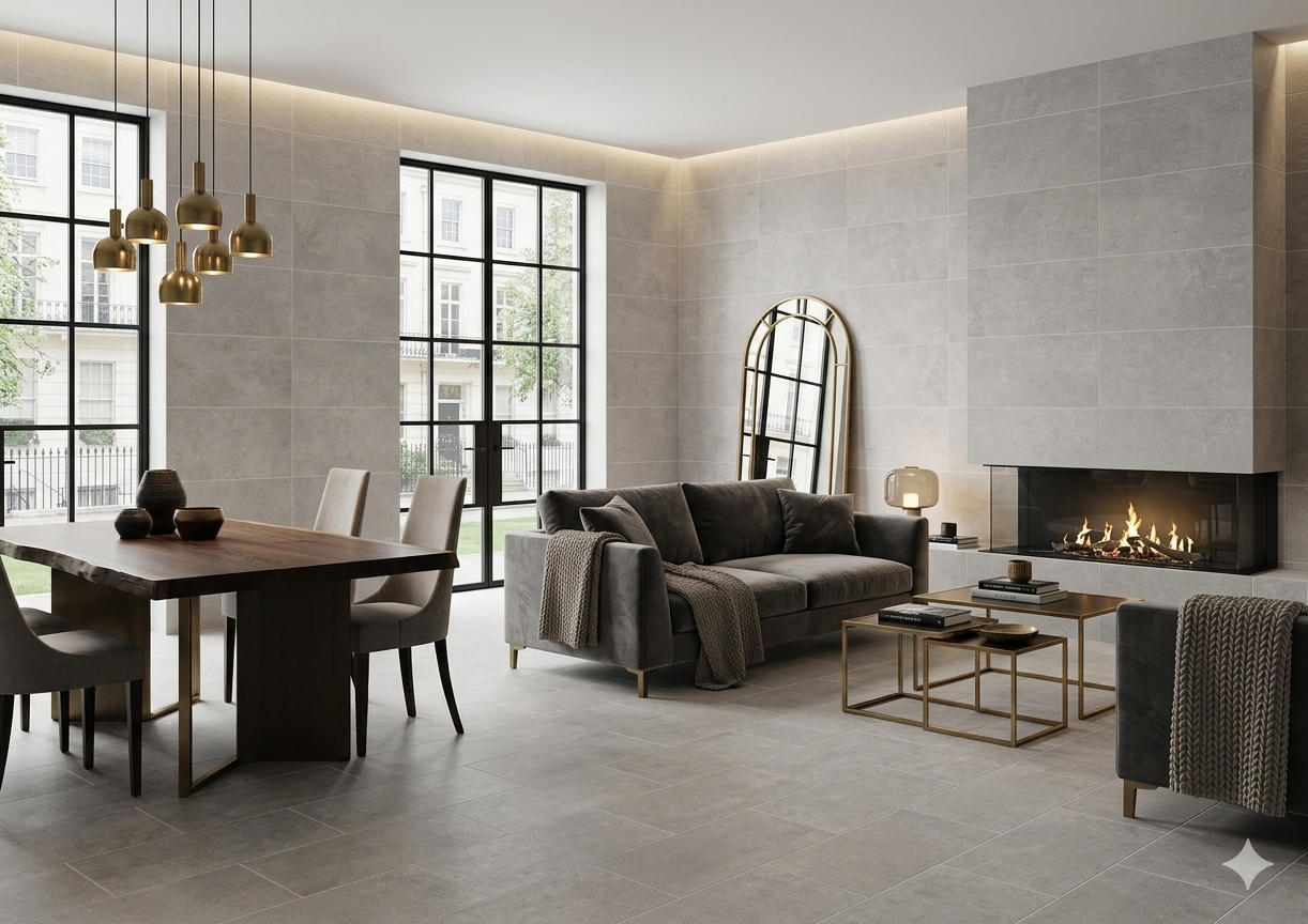 Febirco Grey Stone Effect Tiles