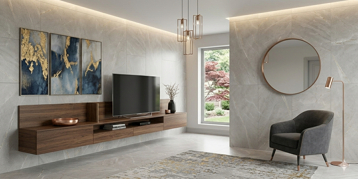 Altair Bianco White Marble Effect Tiles