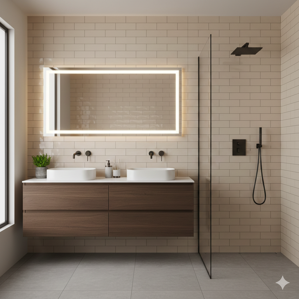 Metrotile Crema Gloss Bevelled Ceramic Tiles