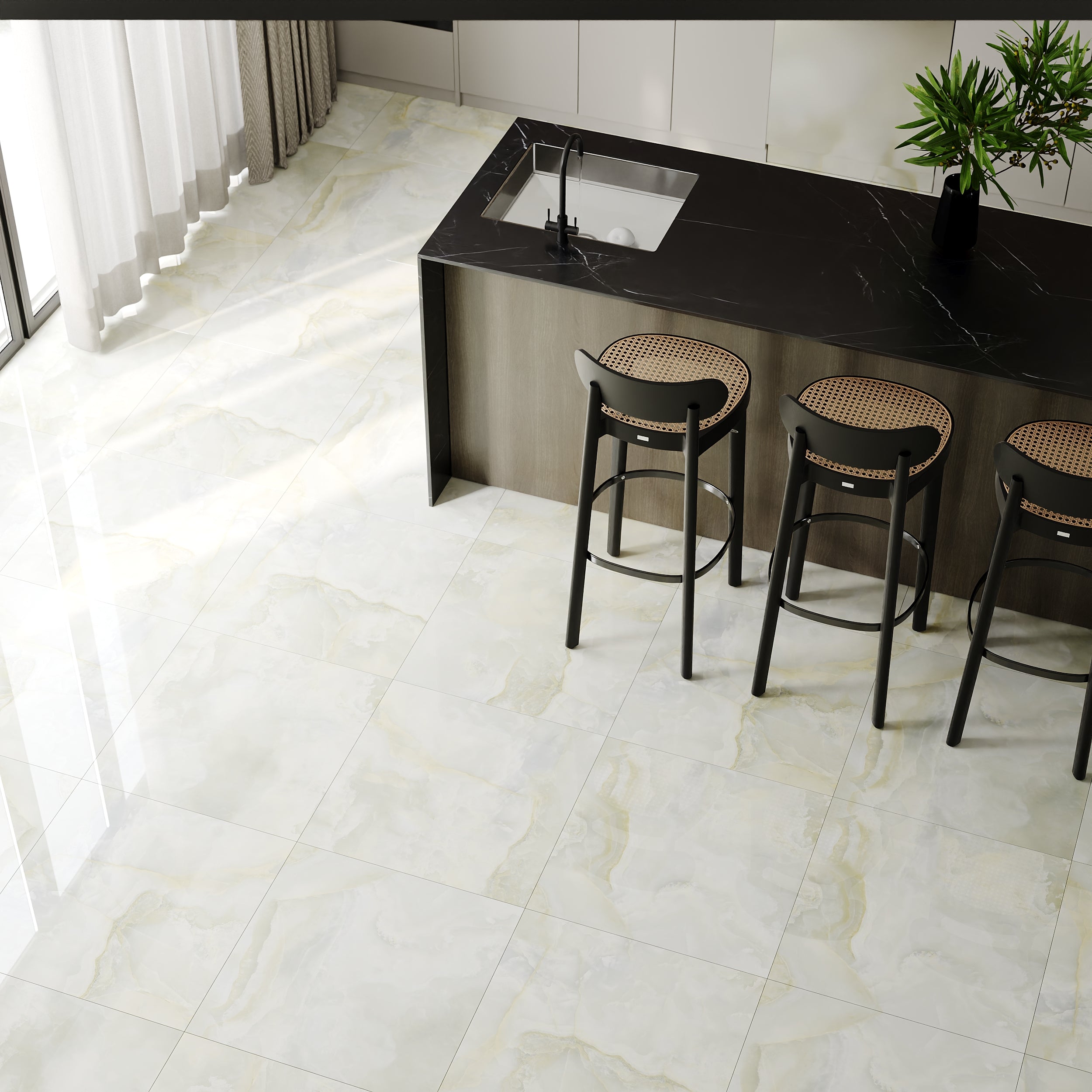 Eternity Onyx Rectified Polished Marble Tiles
