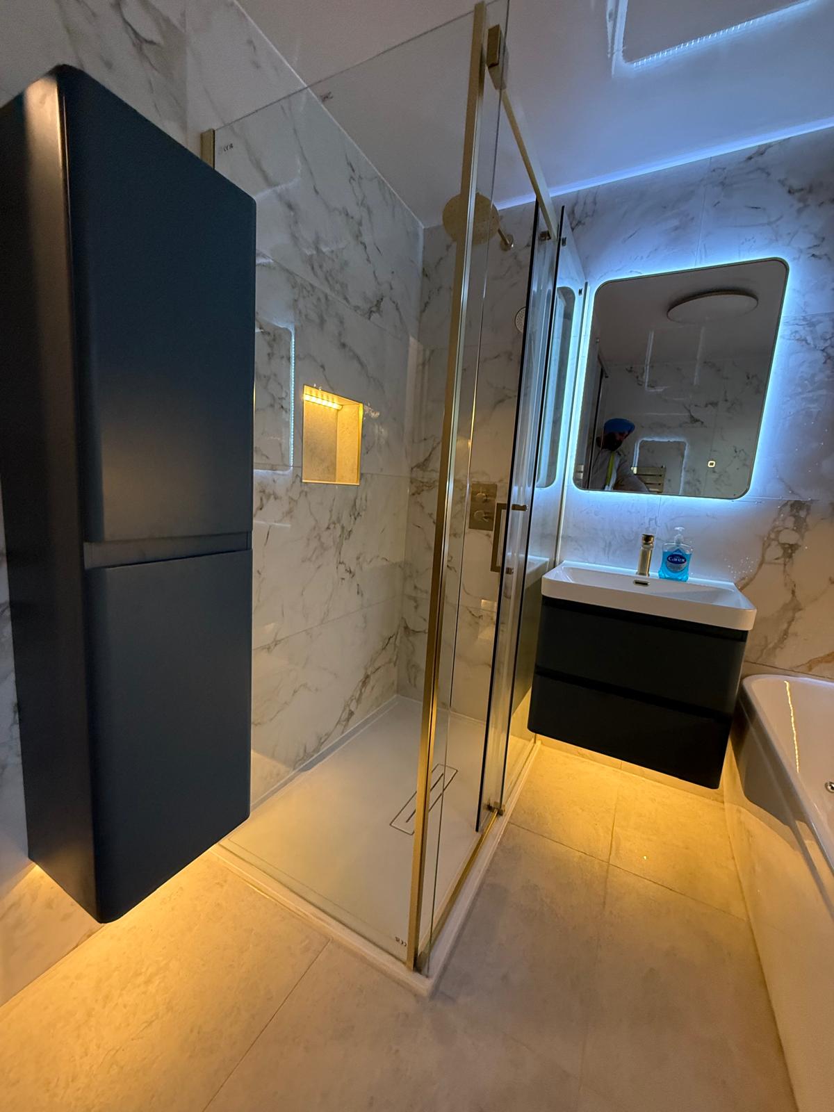 Carpecia Gold Glossy Marble Effect Porcelain Tiles