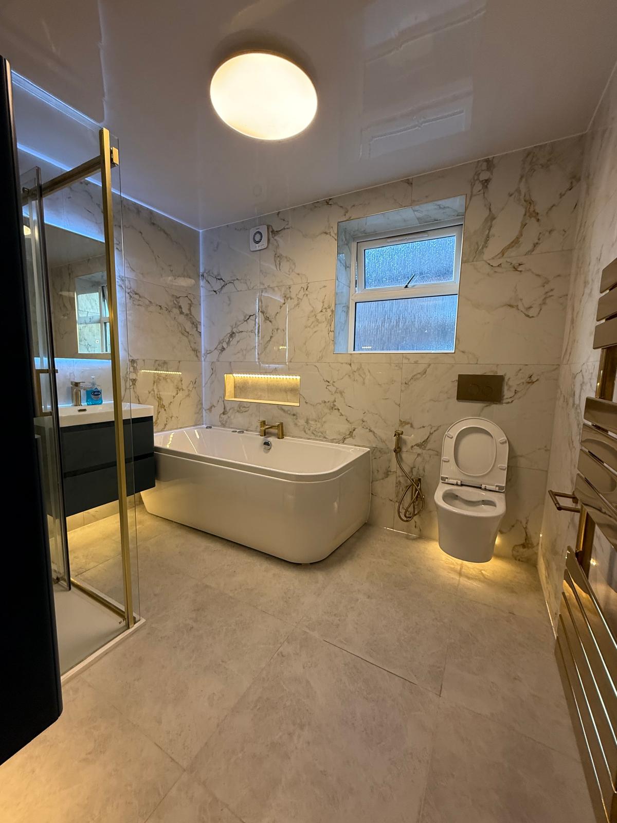 Carpecia Gold Glossy Marble Effect Porcelain Tiles